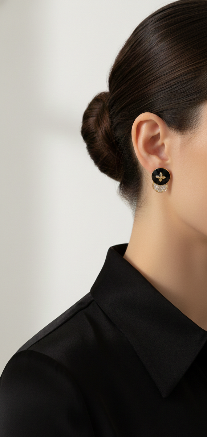 Seoul Luminance Earrings | Gold Plated Artificial Earrings for Women