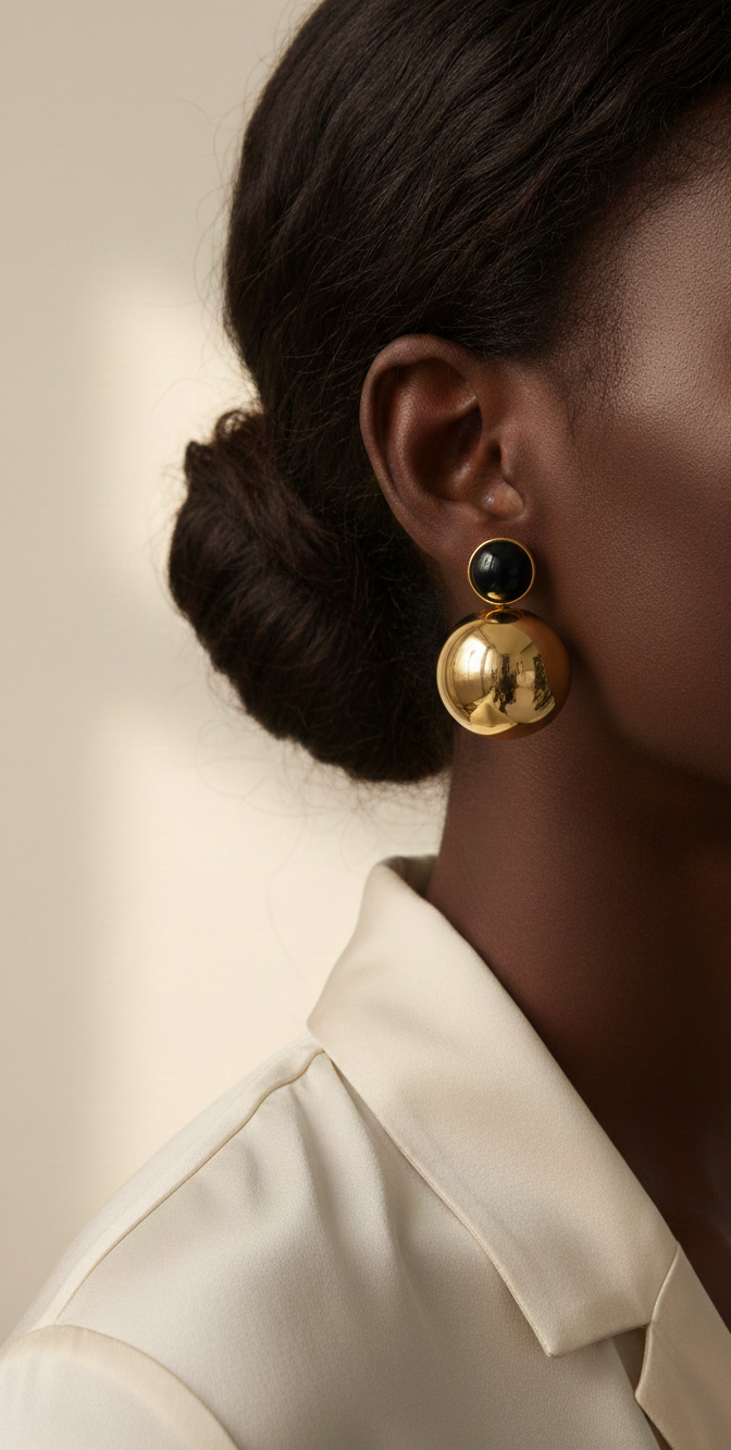 Rihanna Anti-Tarnish Gold Earrings | Everyday Statement Earrings for Women