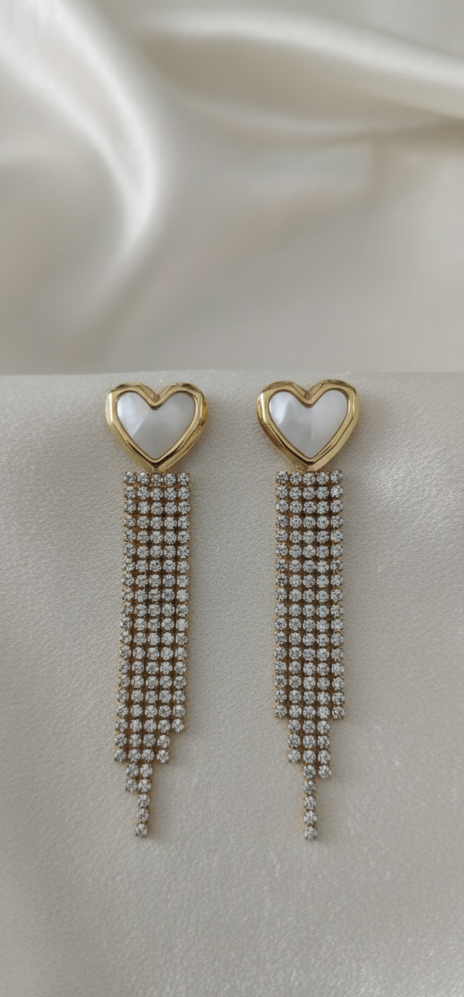 Gilded Love Drops | Artificial Jewellery for Women | Prystine Jewels