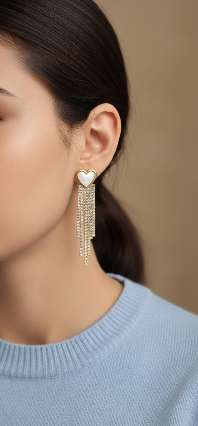 Gilded Love Drops | Artificial Jewellery for Women | Prystine Jewels