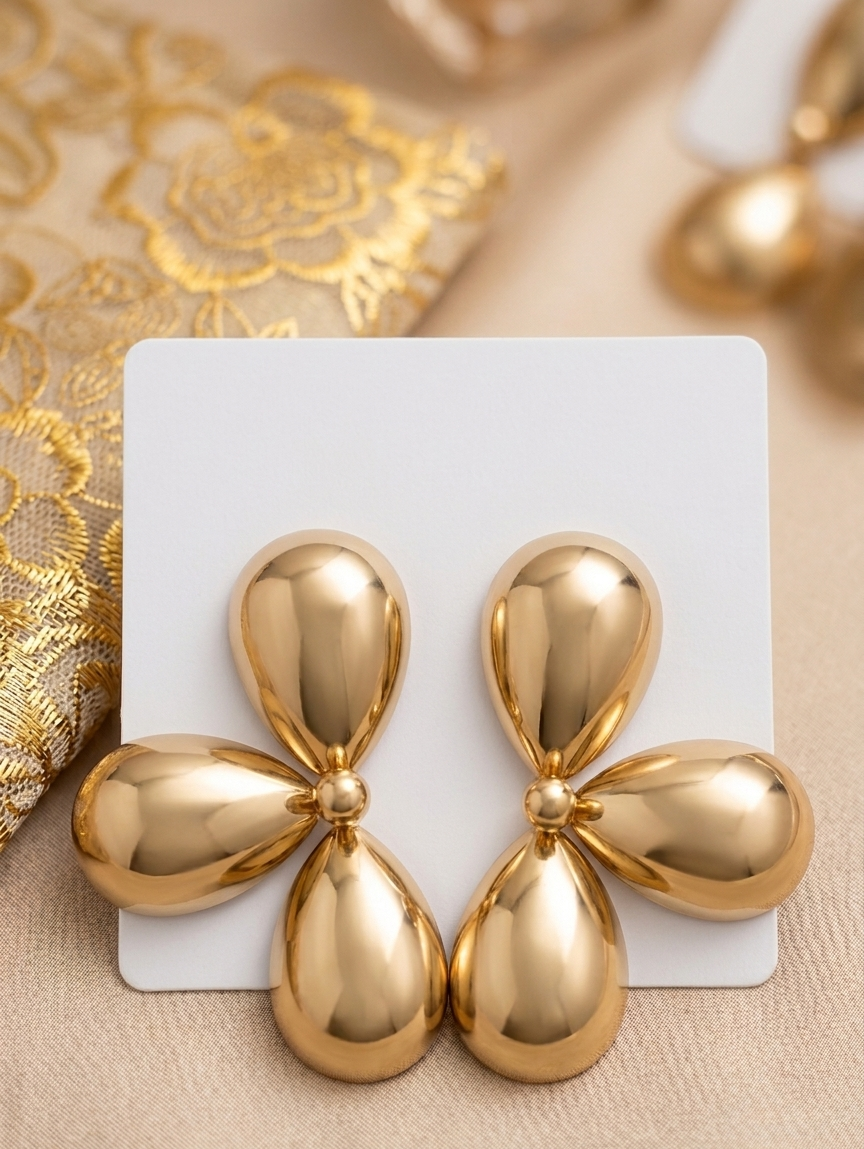 Anti-Tarnish Daily Wear Earrings Style #02 | Hypoallergenic Earrings for Women