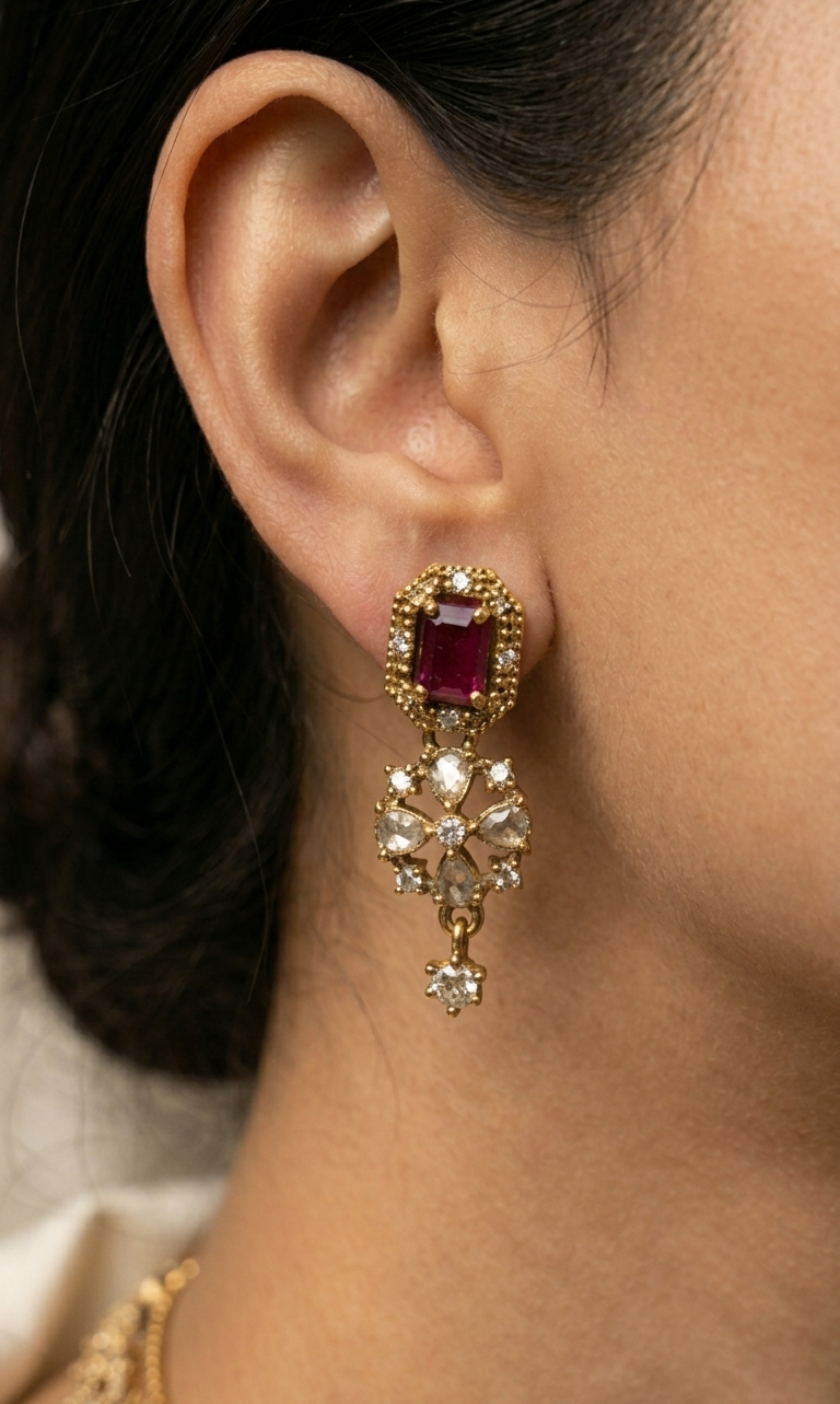 Rang Mahal Multicolour CZ Necklace Set