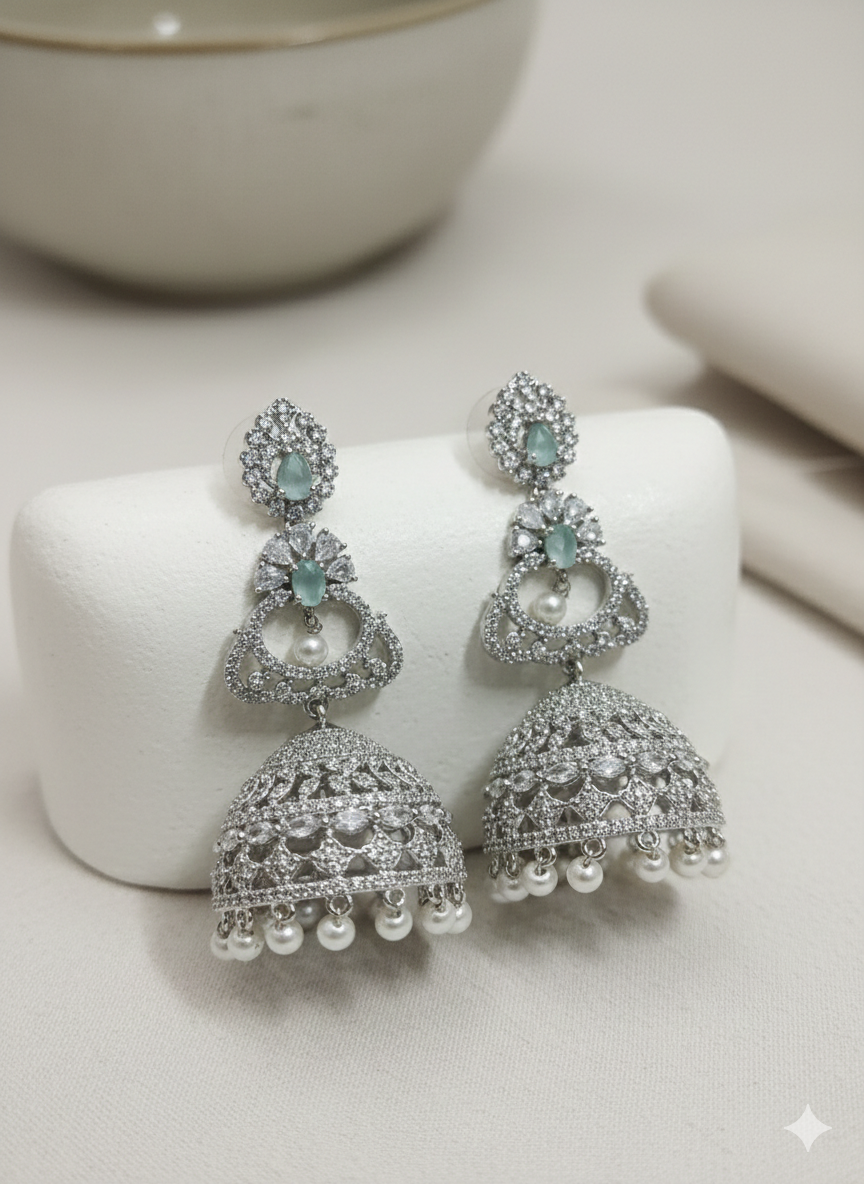 Prystine Luminous AD Earrings | Gold Plated Artificial Earrings for Women