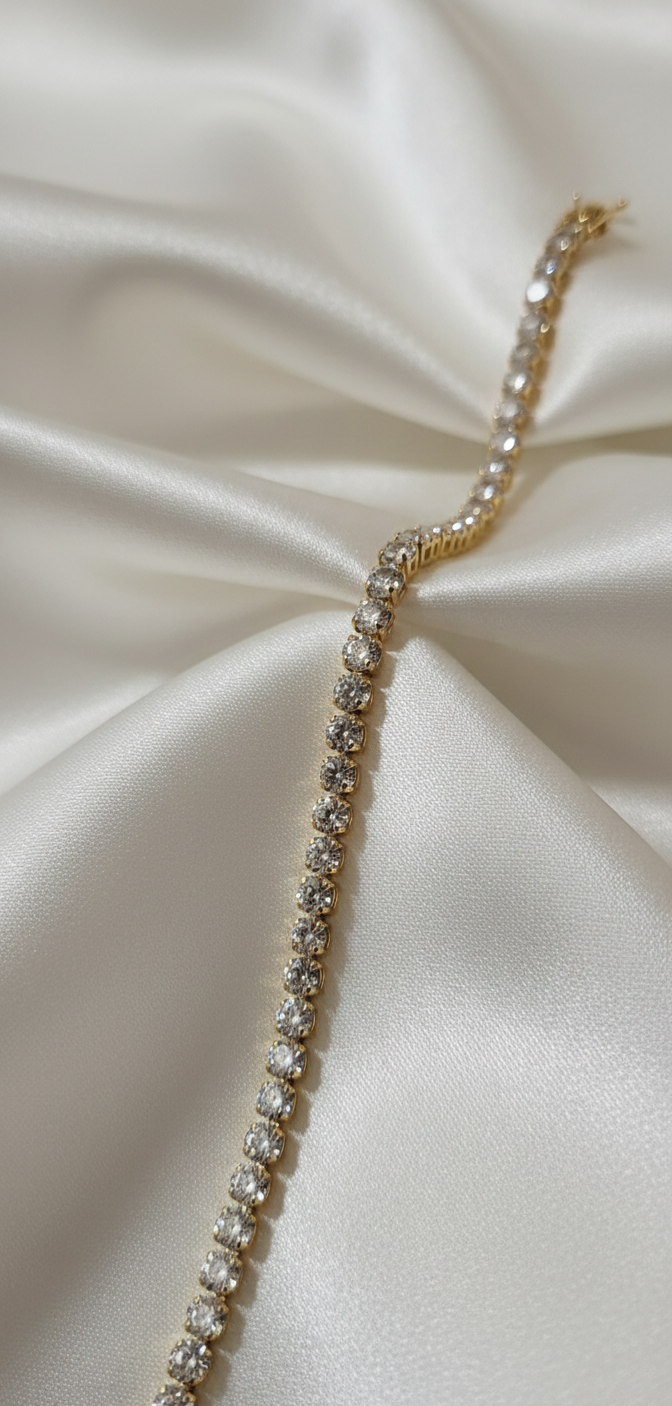 Aurora Tennis Bracelet | Gold Plated Anti-Tarnish Bracelet for Women