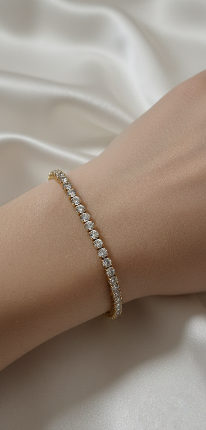 Aurora Tennis Bracelet | Gold Plated Anti-Tarnish Bracelet for Women