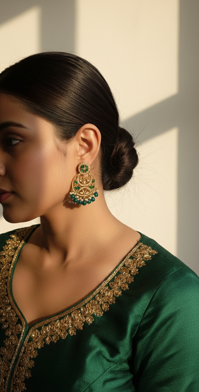 Firdaus Earrings | Gold Plated Artificial Earrings for Women