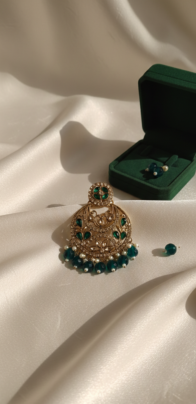 Firdaus Earrings | Gold Plated Artificial Earrings for Women