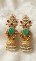 Rajasi Jhumkis | Gold Plated Artificial Earrings for Women