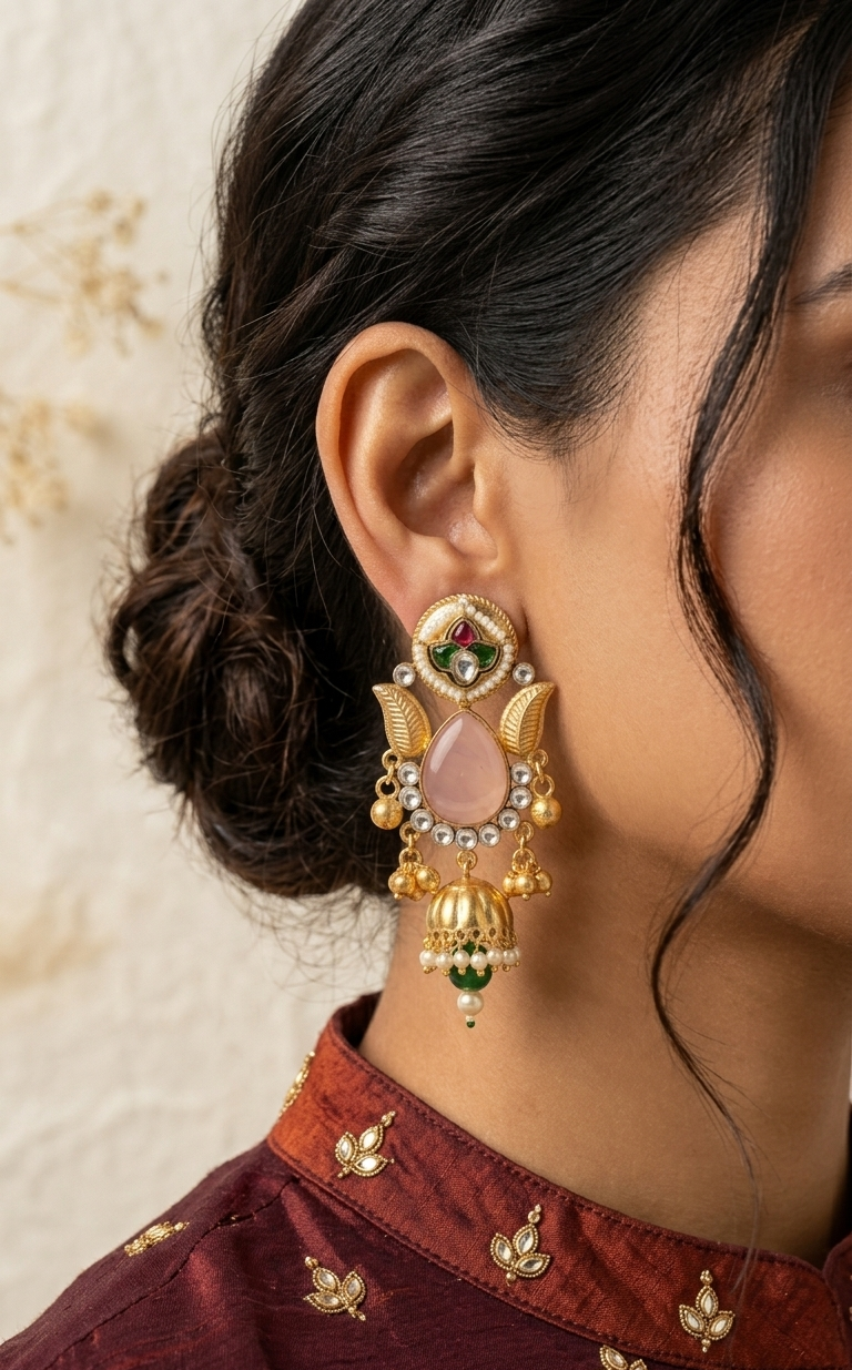 Gargi Gold Premium Earring | Gold Plated Artificial Earrings for Women