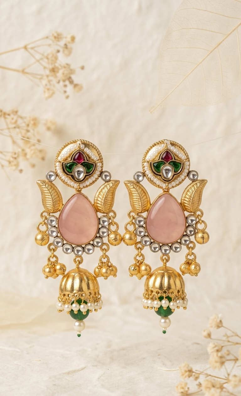 Gargi Gold Premium Earring | Gold Plated Artificial Earrings for Women