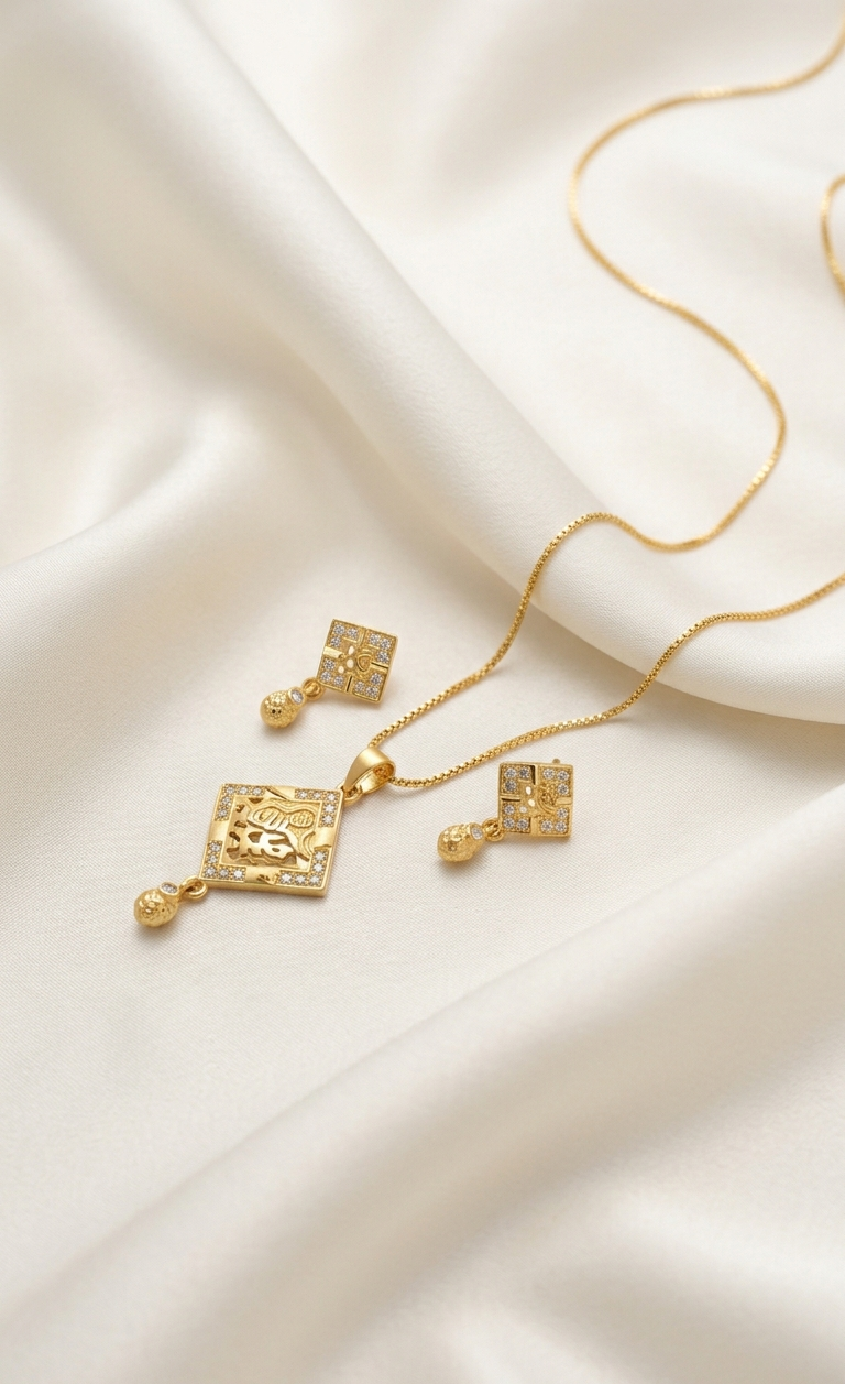 Sheen Pendant Trio | Gold Plated Anti-Tarnish Pendant for Women