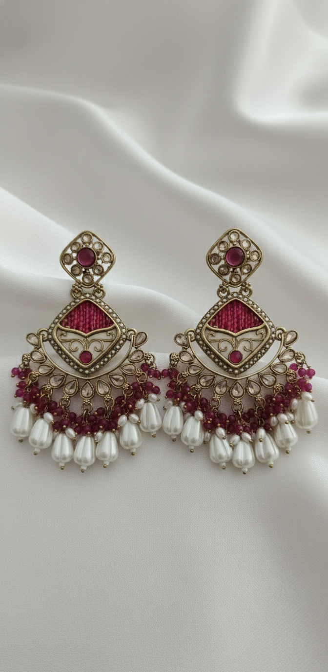 Taj Treasure Earrings | Gold Plated Artificial Earrings for Women