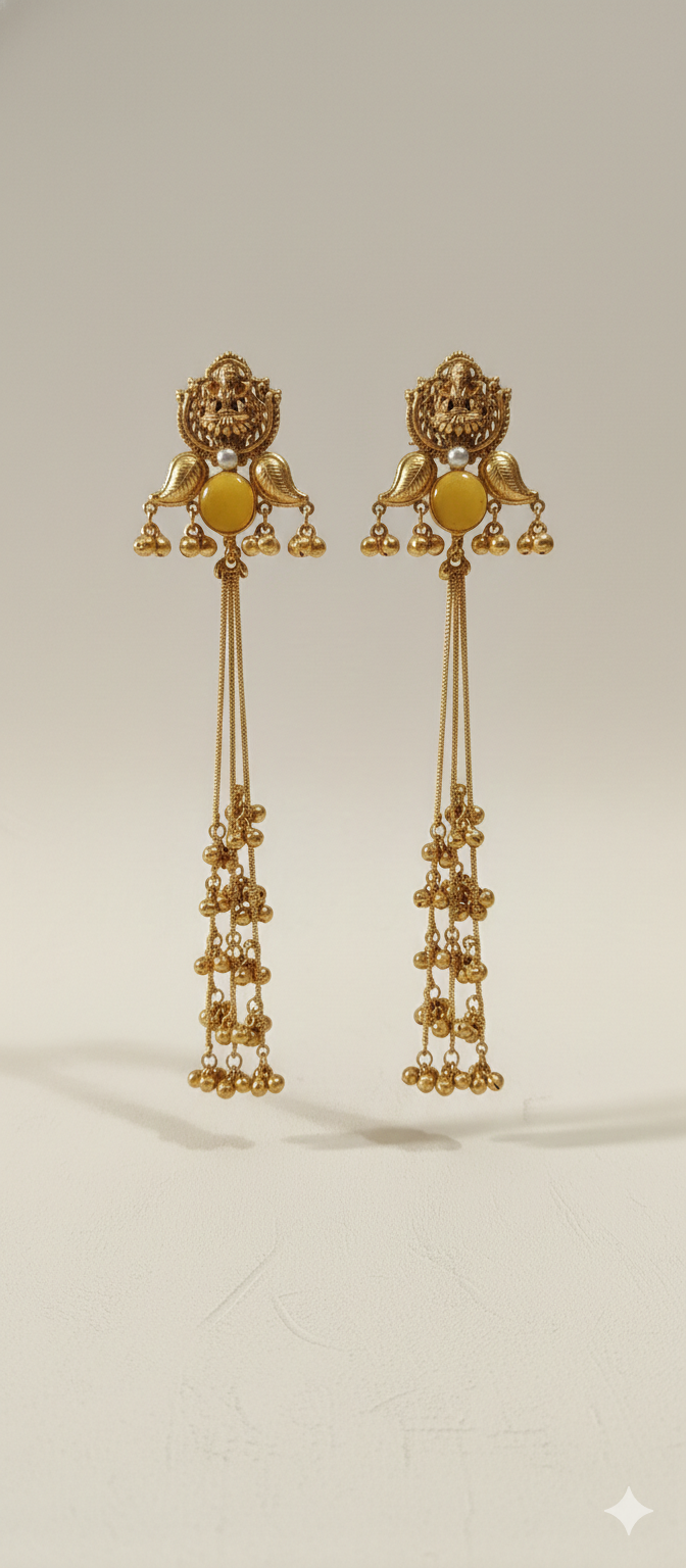 Kashmiri Indian earring | Gold Plated Artificial Earrings for Women