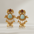 Timeless Kashmiri Heritage Earrings | Traditional Gold Plated Earrings for Women