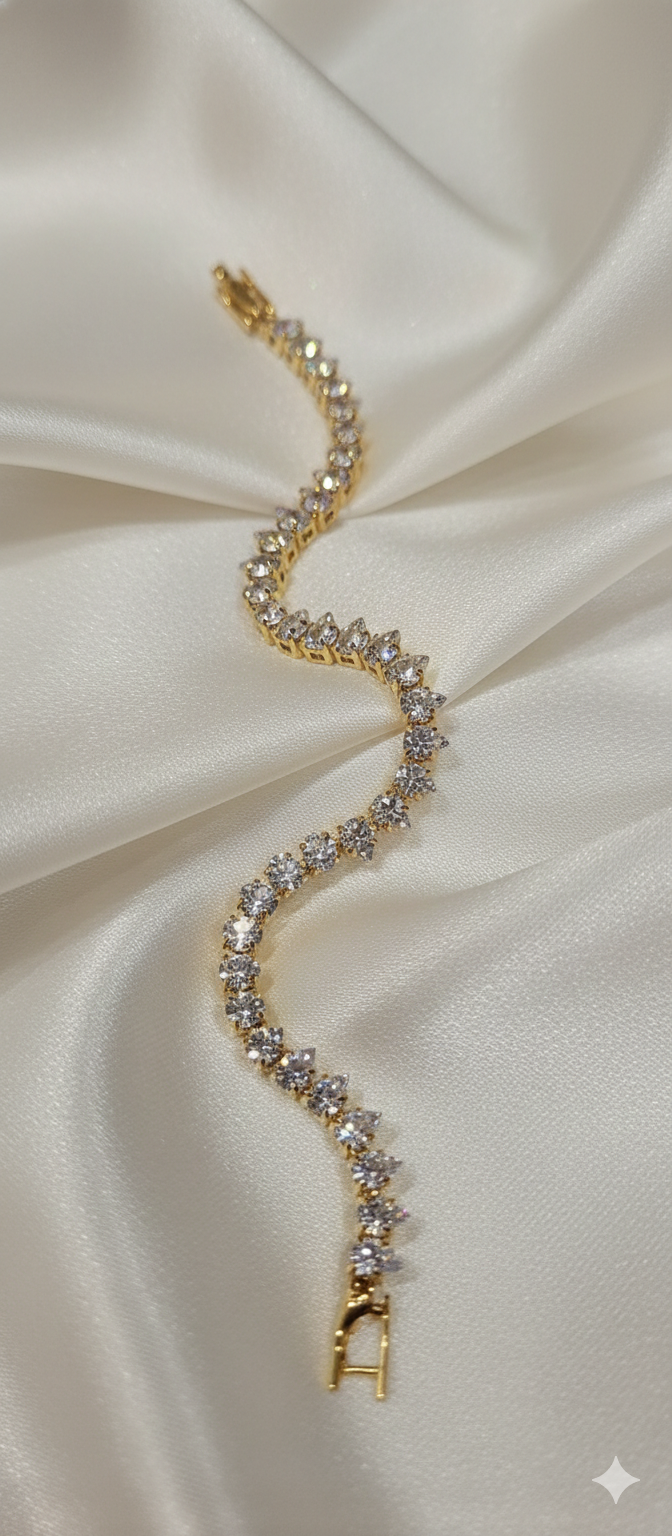 Luce tennis Bracelet | Gold Plated Anti-Tarnish Bracelet for Women