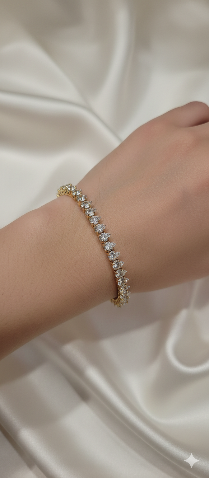 Luce tennis Bracelet | Gold Plated Anti-Tarnish Bracelet for Women