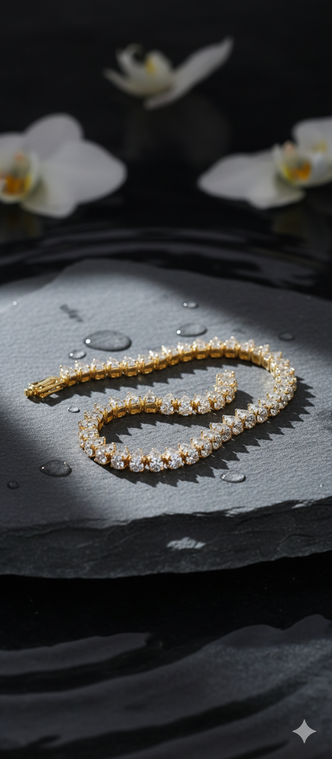 Luce tennis Bracelet | Gold Plated Anti-Tarnish Bracelet for Women