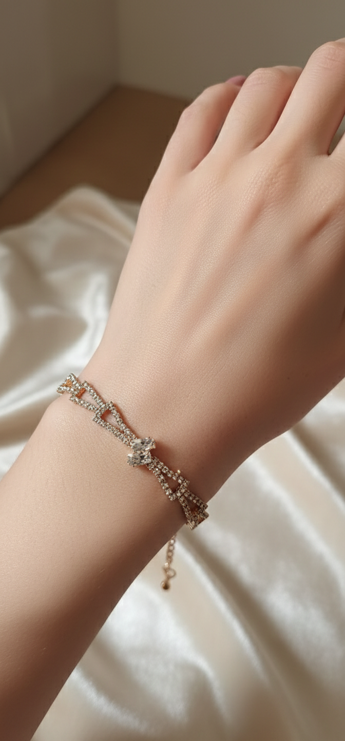The Prism Bow Bracelet | Gold Plated Anti-Tarnish Bracelet for Women