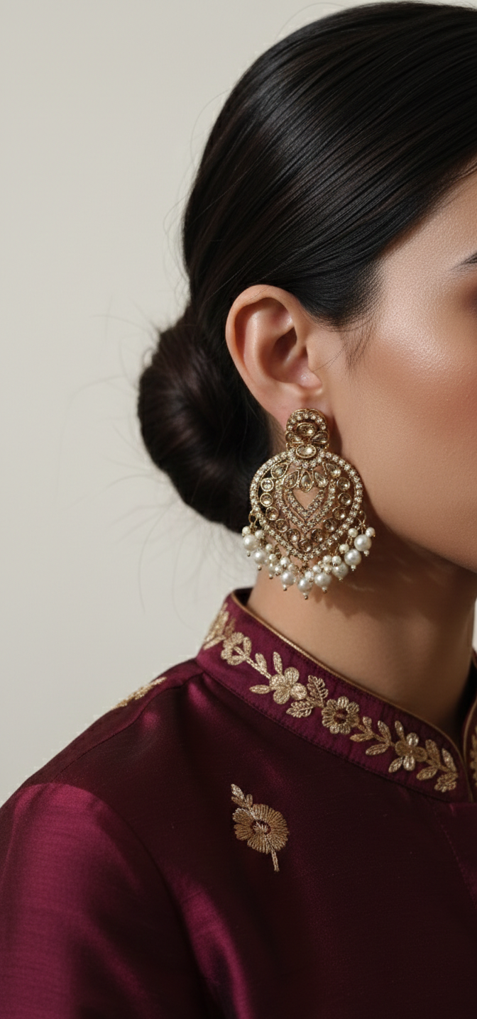 Zoya Earrings | Gold Plated Artificial Earrings for Women