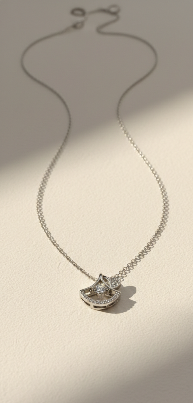 Crescent Luminescence Pendant | Gold Plated Anti-Tarnish Pendant for Women