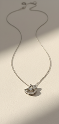 Crescent Luminescence Pendant | Gold Plated Anti-Tarnish Pendant for Women