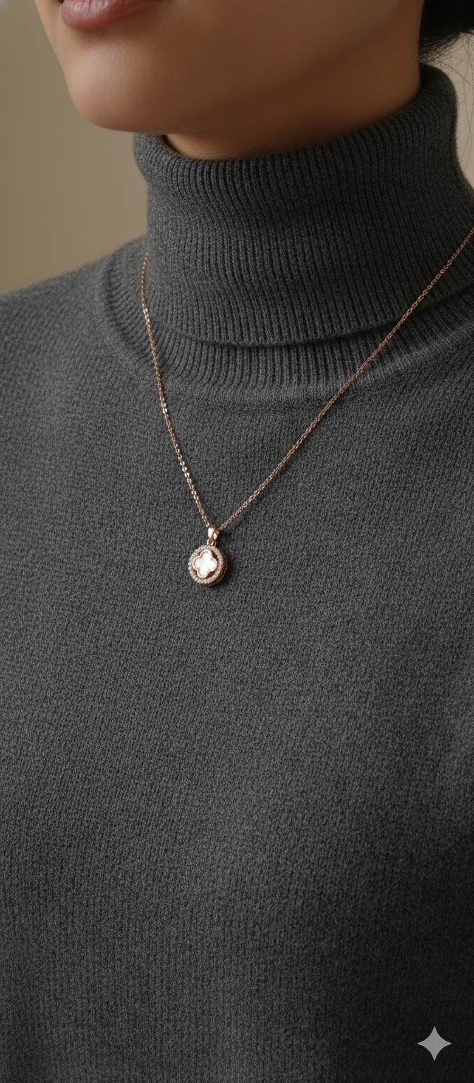 Plus Inside Circle Pendant | Gold Plated Anti-Tarnish Pendant for Women
