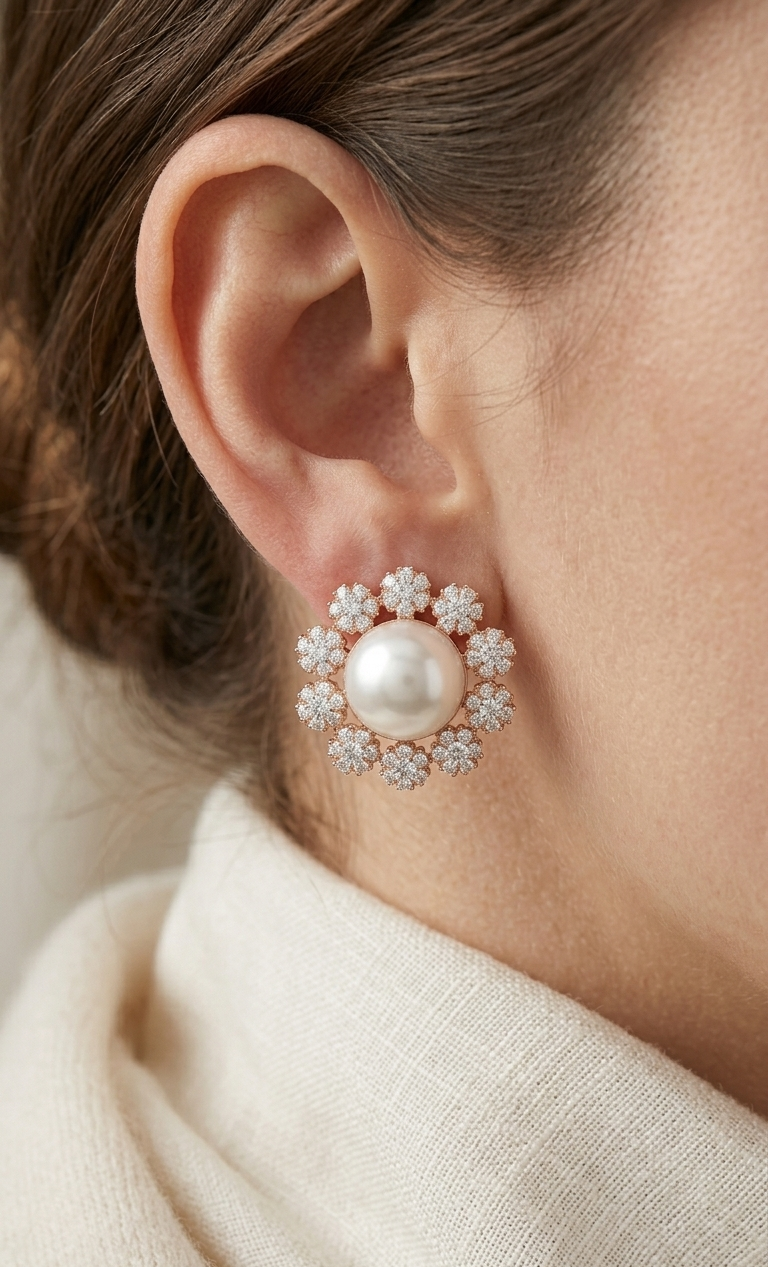 Zenia AD Earring | Gold Plated Artificial Earrings for Women