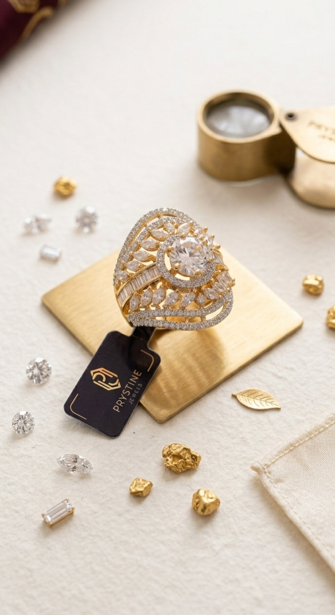 Empress Bloom Ring | Gold Plated Adjustable Ring for Women