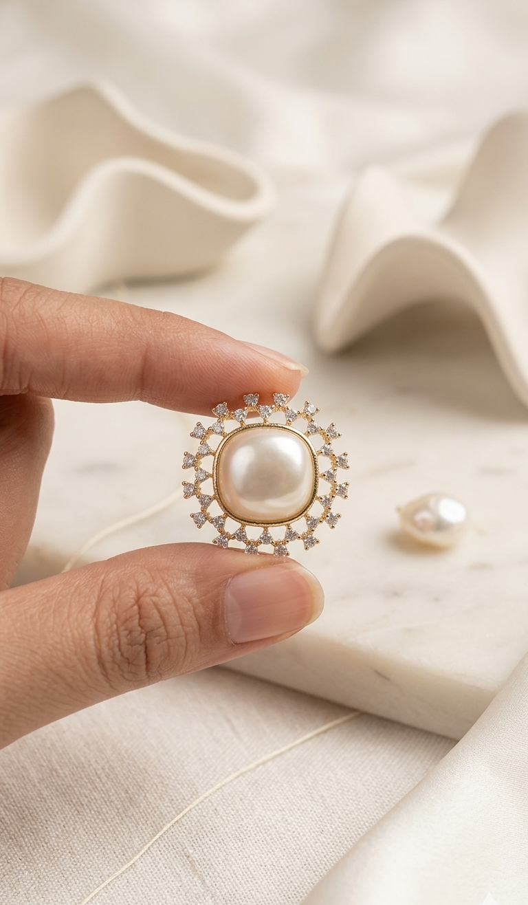 Marwa AD Earrings | Gold Plated Artificial Earrings for Women