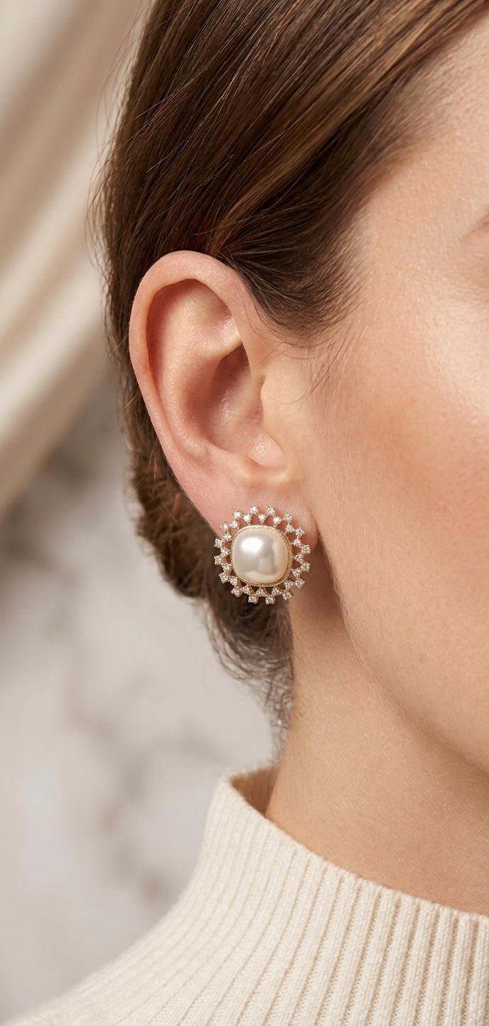 Marwa AD Earrings | Gold Plated Artificial Earrings for Women