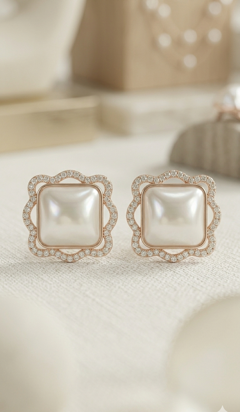 Inaya AD Studs | Artificial Jewellery for Women | Prystine Jewels
