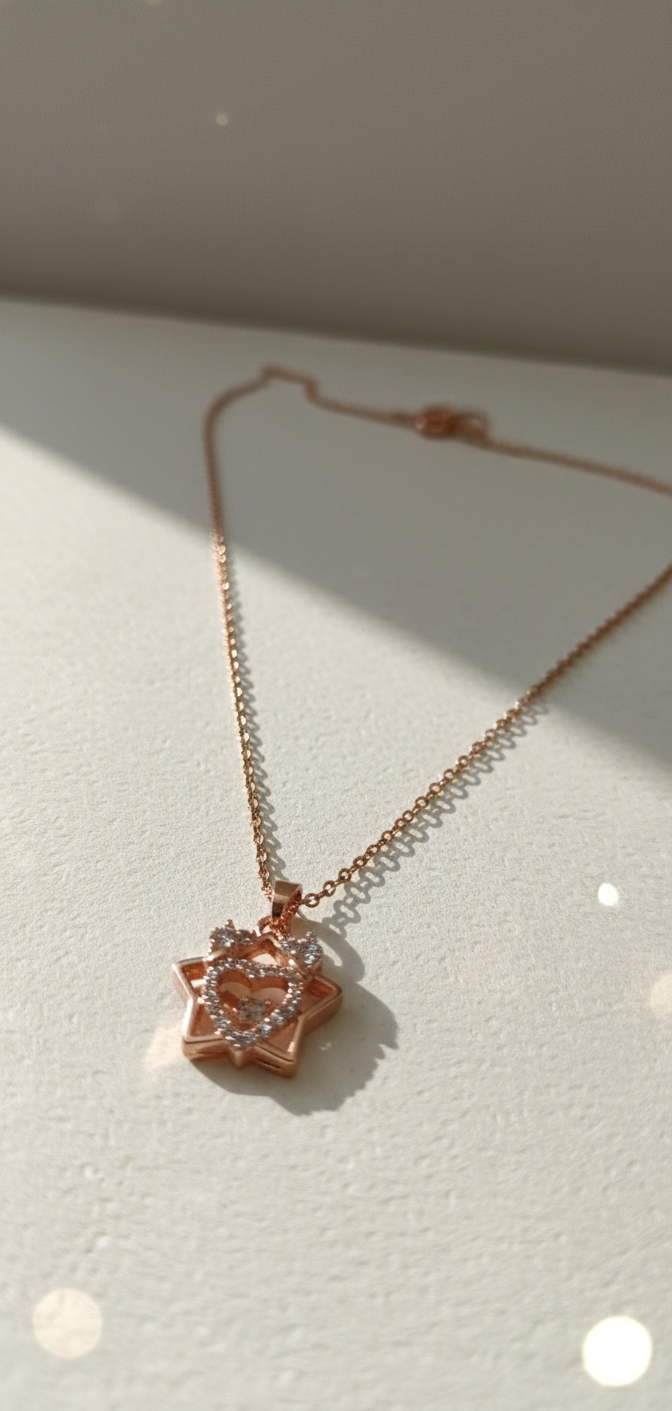 Star Shaped Pendant | Gold Plated Anti-Tarnish Pendant for Women